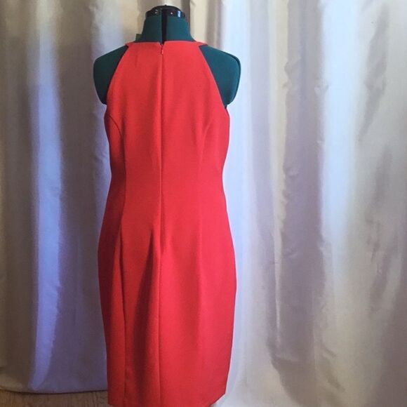 Sexy sleeveless red dress with front ruffle in size 14 by VINCE CAMUTO - Picture 11 of 14